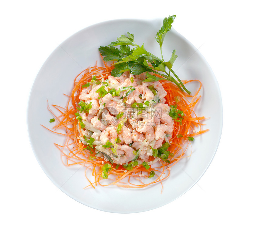 虾沙拉树叶贝类餐厅饮食餐饮午餐损失小吃海鲜宏观图片
