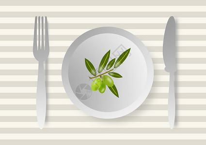 橄榄陶瓷盘子维生素水果美食食物背景图片