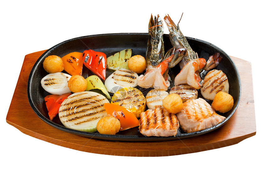 含有蔬菜的海鲜食物烹饪贝类平方小吃沙拉盘子美食餐厅图片