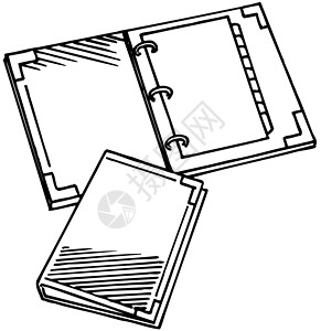 空白日记本日记本日历选项卡绑定空白数据组织白色笔记本日程议程插画