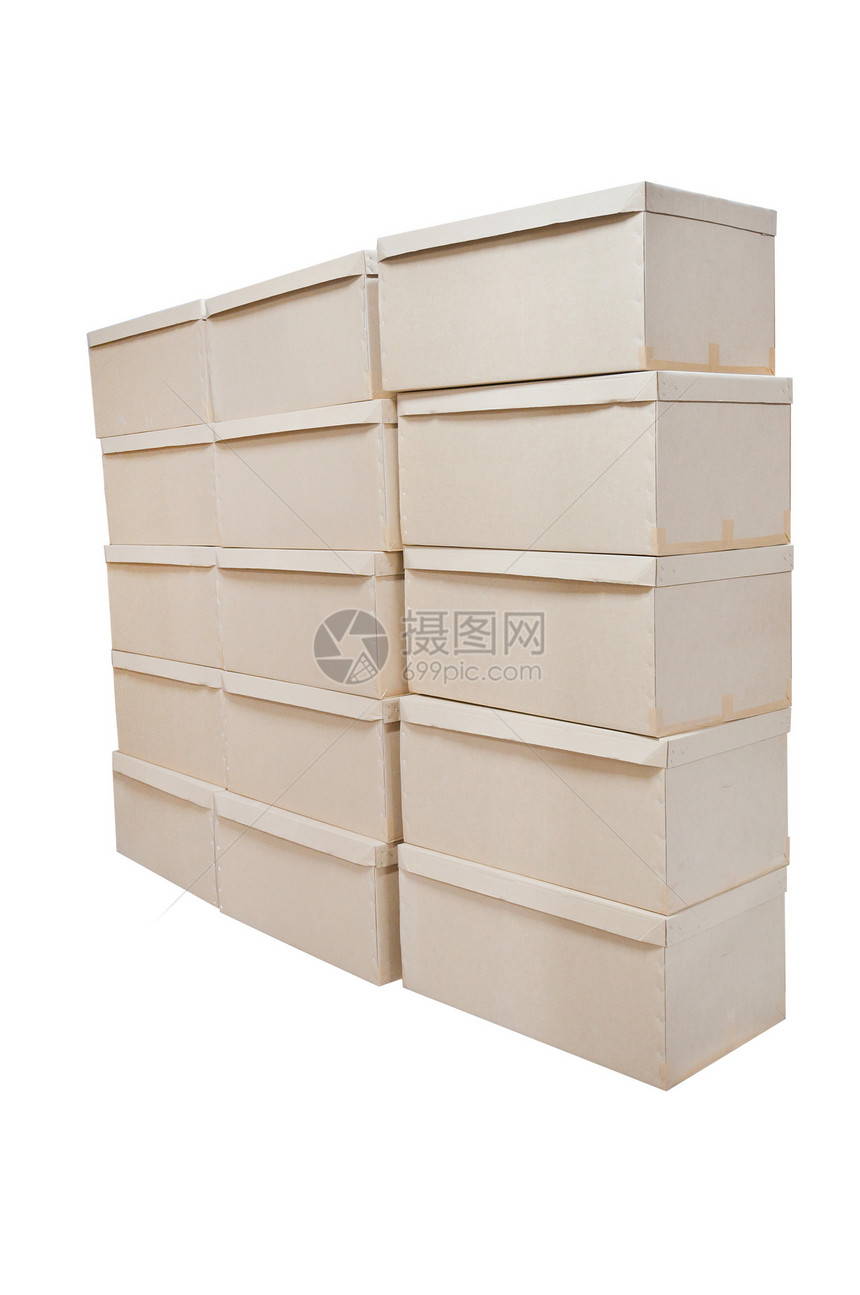 白上孤立的纸板盒纸板回收邮件店铺纸盒邮政白色办公室送货船运图片