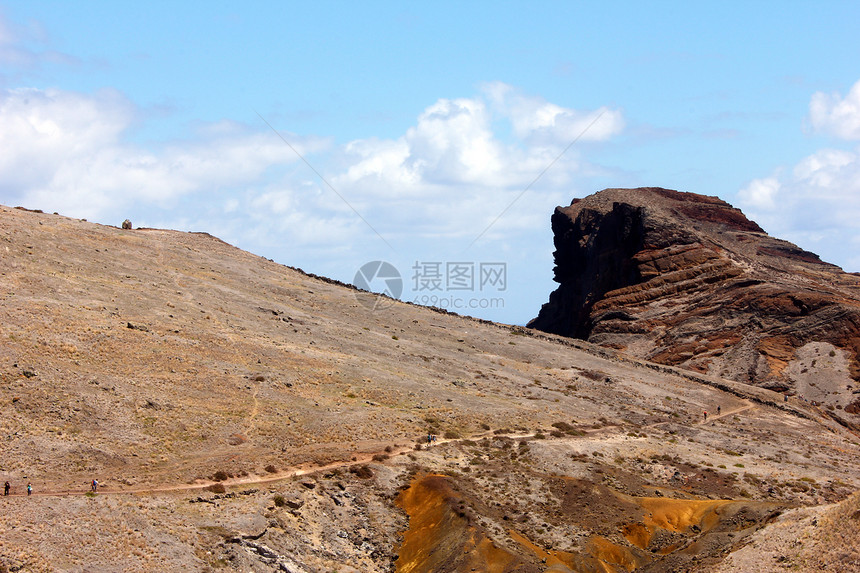 葡萄牙马德拉岛气候海洋海景蓝色爬坡岛屿蓬塔热带石头海滩图片