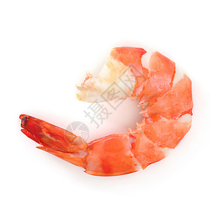 虾海鲜动物饮食生食对象食物甲壳贝类白色背景图片