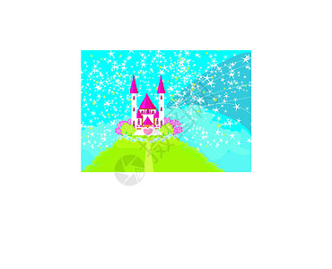 魔法仙子的故事公主城堡王国艺术建筑石头小说涂鸦寓言棕色红色童话背景图片