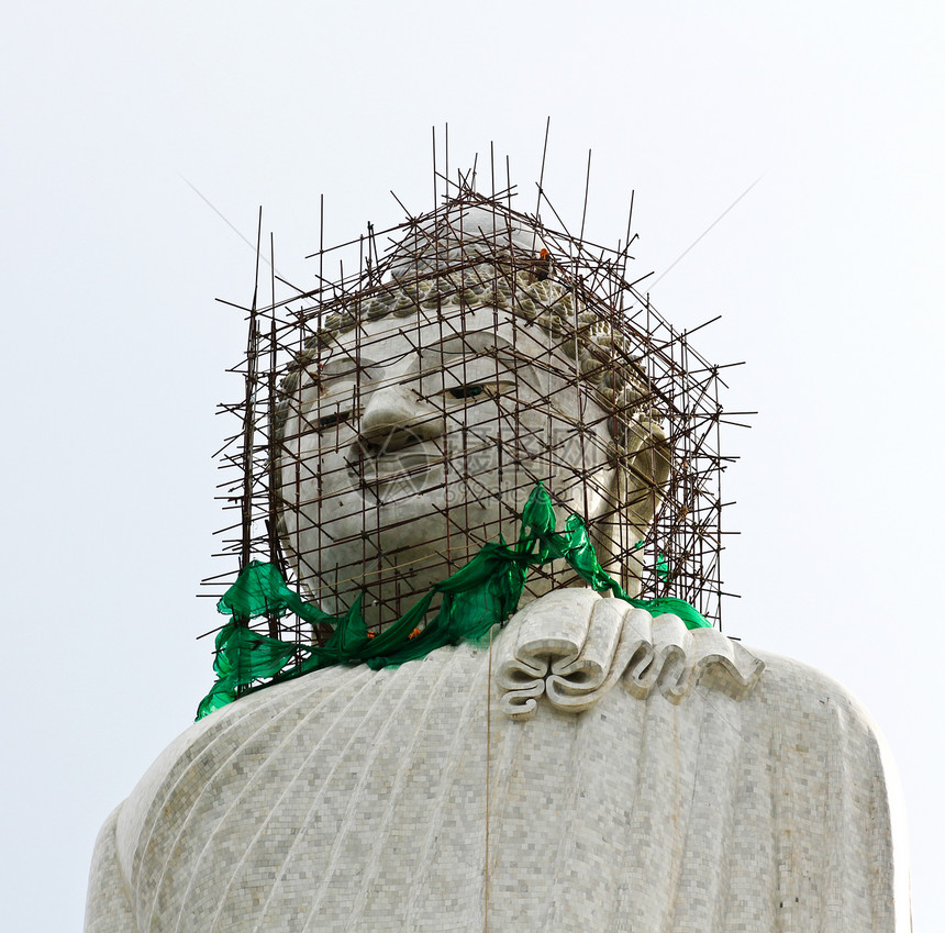 在泰国普吉最伟大的白佛陀大理石地标文化旅行寺庙纪念馆宗教雕像摄影石头图片