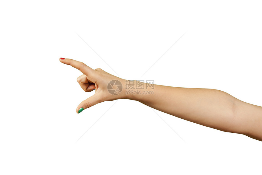 美丽的女人用修指甲的手抛光女孩女士手腕手势皮肤手指化妆品美甲帮助图片