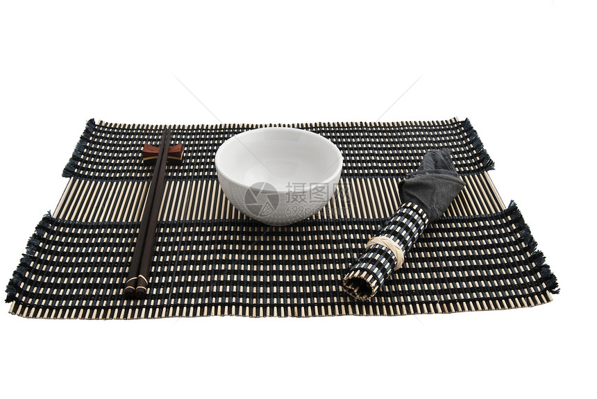 日本食品服务局孤立的白白文化烹饪寿司餐具用餐美食环境木头胡椒厨房图片