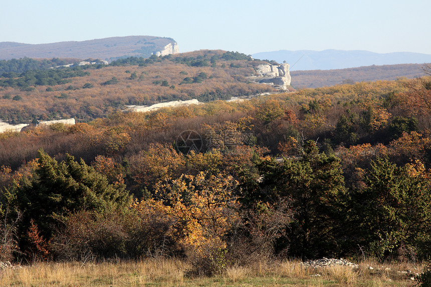 乌克兰克里米亚州爱斯基凯门山洞城乌克兰天气海岸线热带风景爬坡天空岩石太阳场景地平线图片