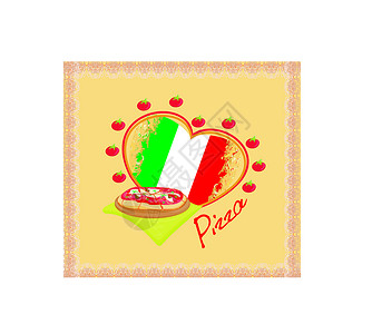 吃意大利面海报送货茶点涂鸦旗帜卡片插图餐厅商业装饰品菜单设计图片