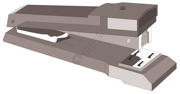 白色订书机存储器教育工作学校金属桌面乐器文档工具合金白色设计图片