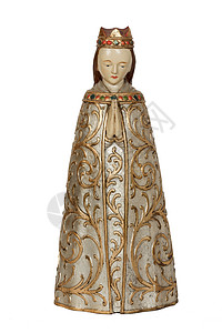 圣母女神像母亲礼仪木头处女白色雕塑背景图片