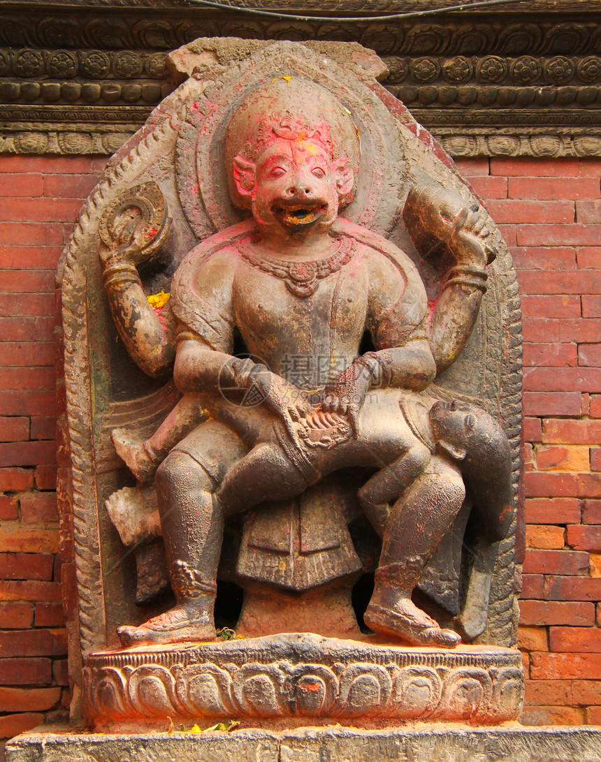 寺庙中的尼泊尔雕像宗教文化精神上帝房子建筑学历史祝福旅行古董图片