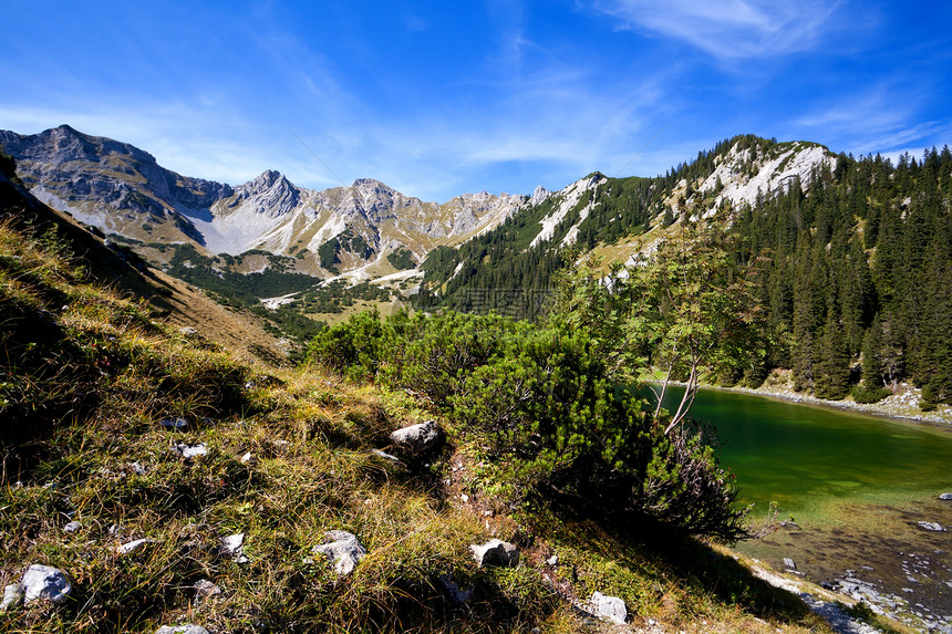 阿尔卑斯山高山湖图片
