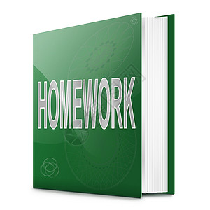 家庭作业手册课程绿色工作教科书学校知识学习学生大学教育背景图片