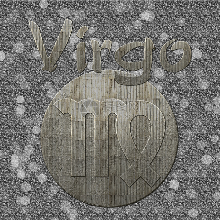 灰色背景和布凯的Virgo标志图片