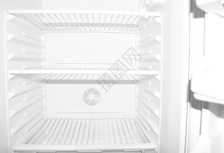空冰箱架子白色器具食物学生厨房背景图片