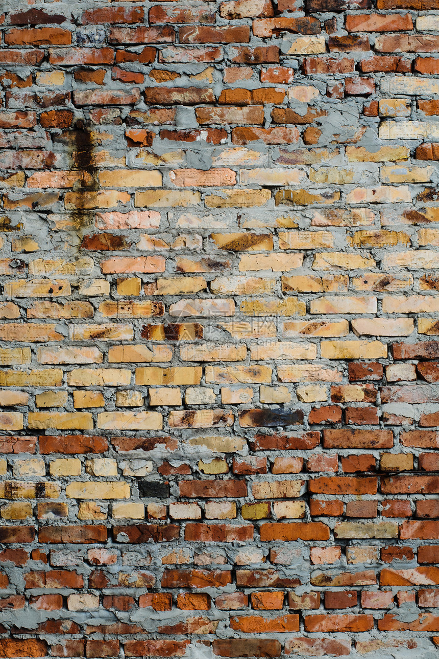 旧砖墙背景石头框架材料建筑建筑学城市橙子水泥图片