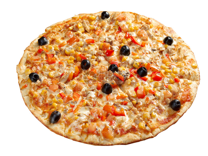 披萨素食餐厅圆形食物育肥午餐脆皮玉米小吃蔬菜圆圈图片