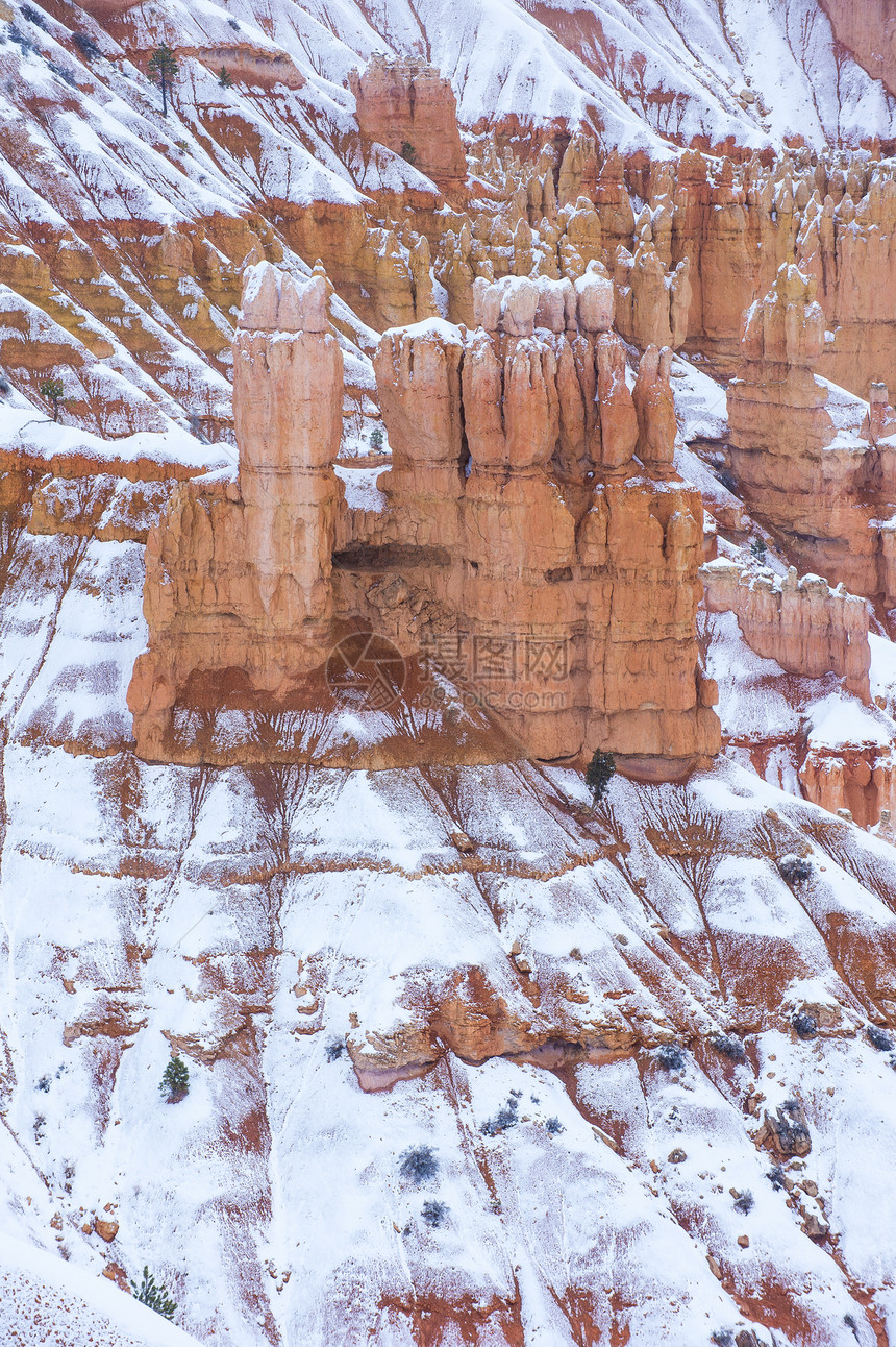 布莱斯峡谷岩石地质学全景编队沙漠风景砂岩橙色石头红色图片