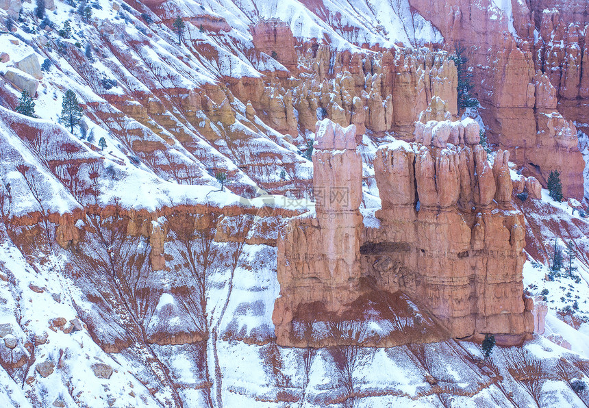 布莱斯峡谷砂岩荒野岩石地质学全景橙色红色石头风景编队图片