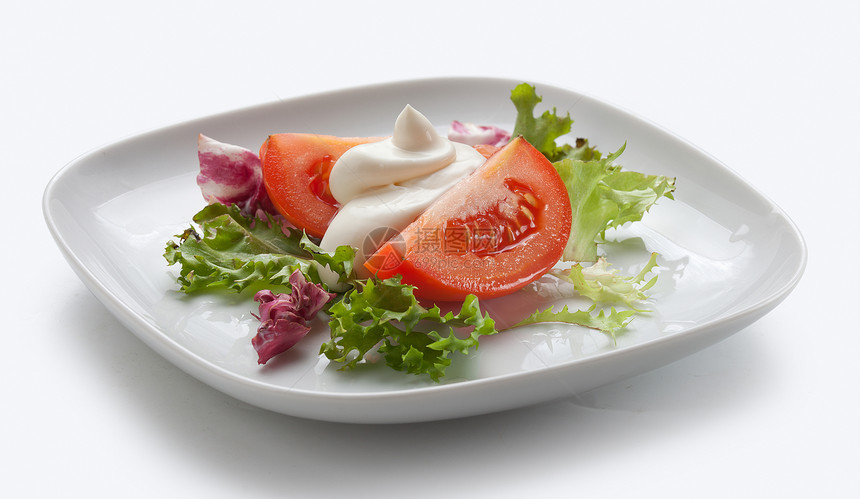 沙拉盘子绿色食物饮食蔬菜白色图片