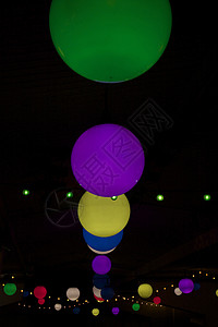 彩色灯光球形球体背景图片