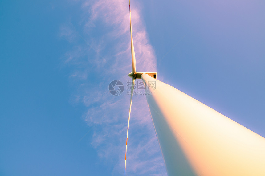 风涡轮环境风能风车绿色天空发电机力量摄影涡轮机日落图片