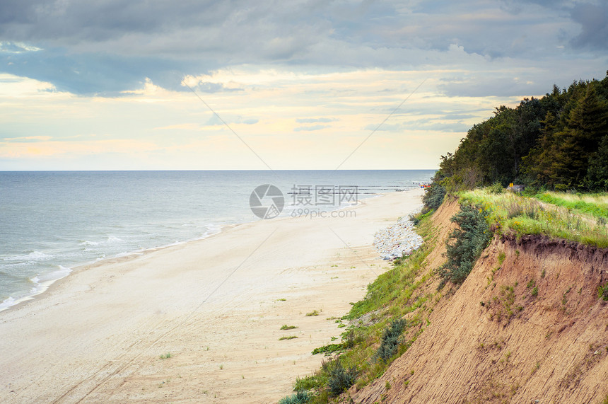 海景海浪场景海岸支撑天空日出海滩海洋风景地平线图片