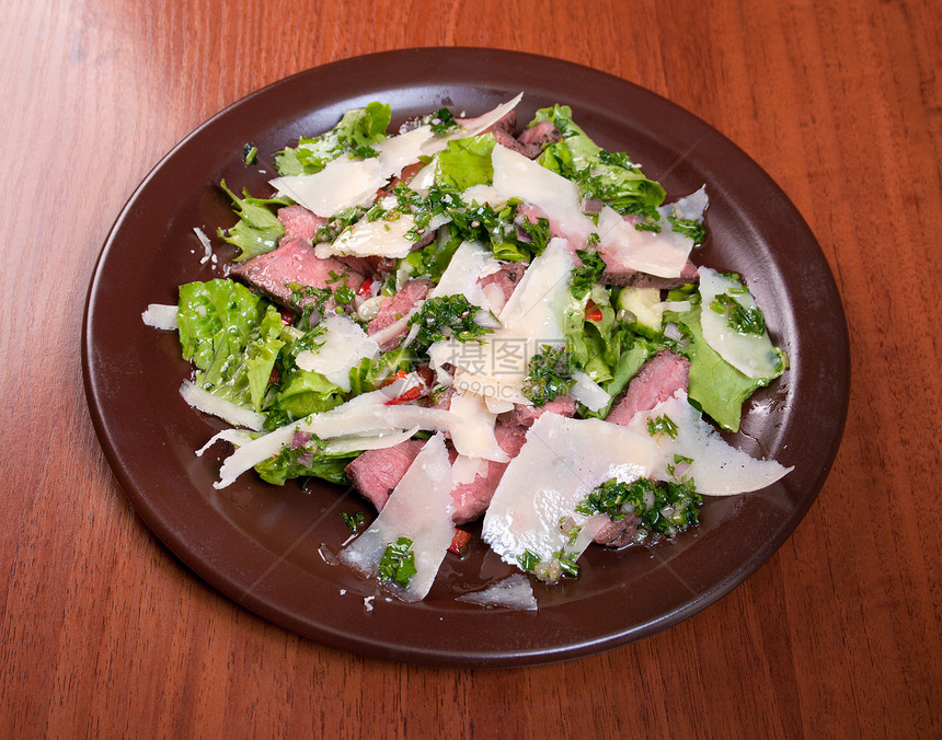 奶酪和火腿蔬菜沙拉厨房美食火腿烹饪饮食蔬菜绿色红色小吃树叶图片