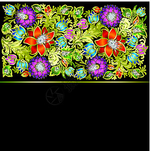 抽象 grunge 背景与花卉 ornamen艺术装饰植物古董风格插图装饰品作品背景图片