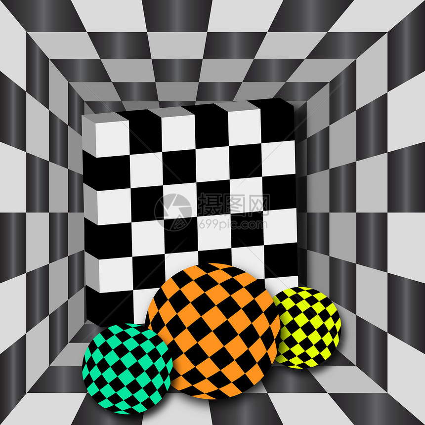 象棋摘要绿色几何学隧道黑暗白色墙纸马赛克橙子细胞平方图片