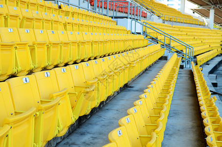 体育场座席座位运动健身黄色背景图片