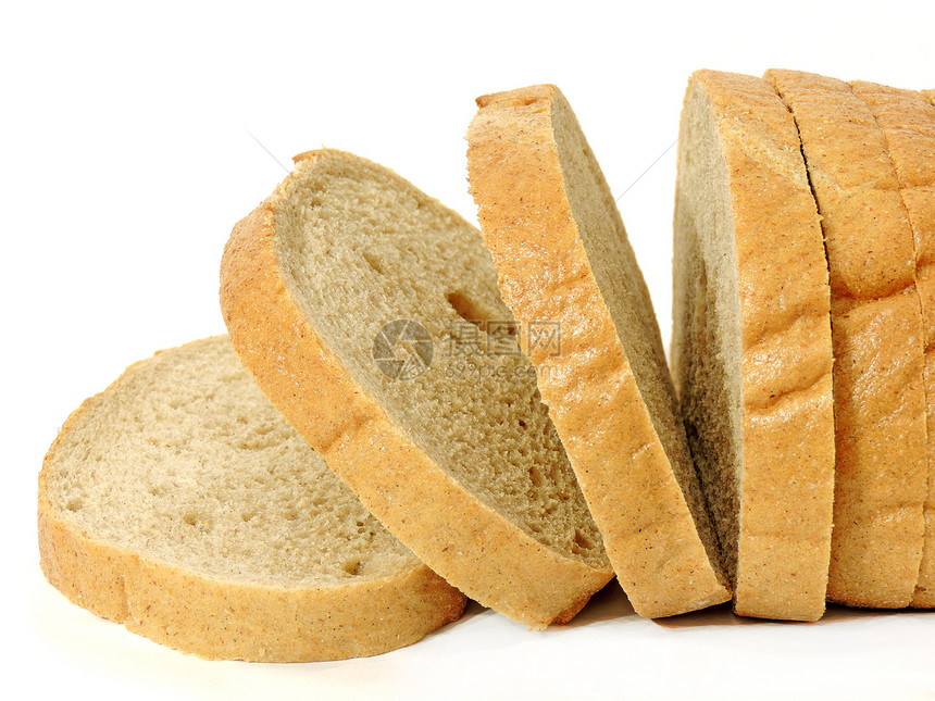 黑麦面包片食物纤维烤箱饮食包子脆皮面包早餐美食化合物图片