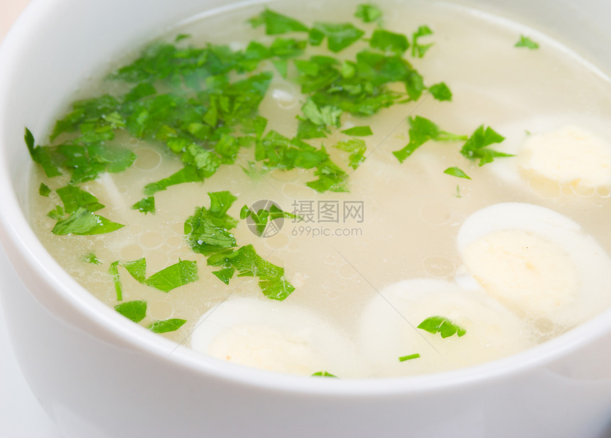 鸡蛋鸡汤蔬菜饮食图片