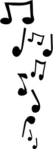 标准音乐标注符号床单收藏笔记钥匙白色插图签名高音职员黑色背景图片