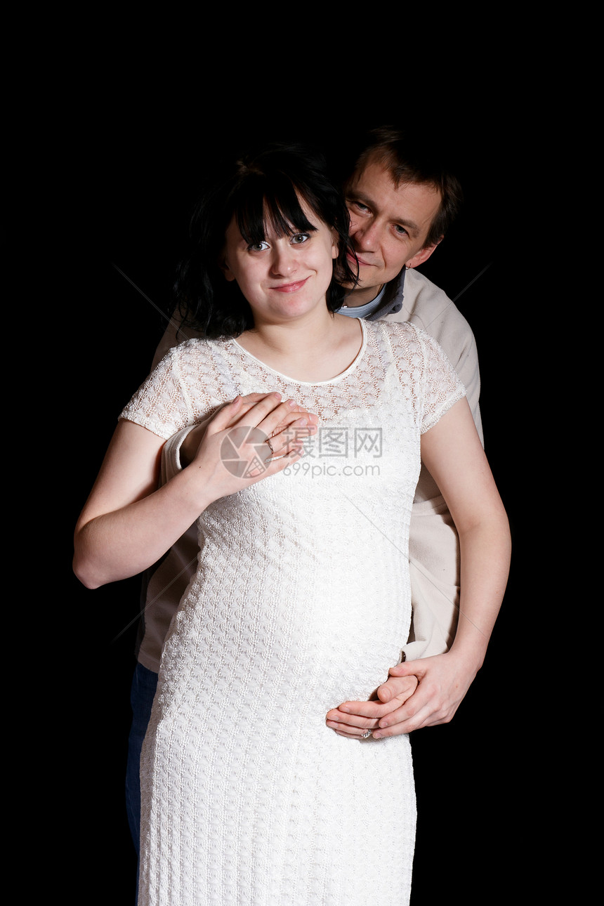 幸福家庭孩子夫妻妻子父亲腹部母性男人婴儿成人母亲图片