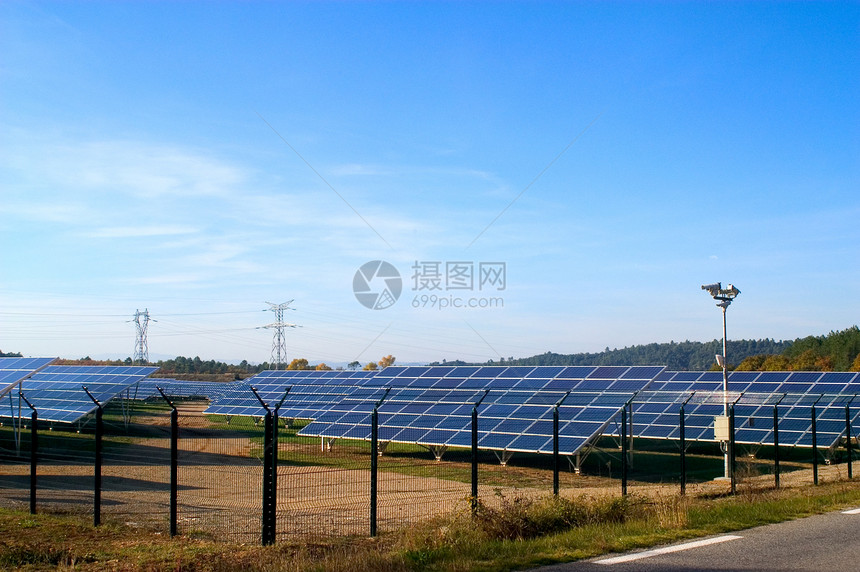 光伏电发电厂化学品控制板绿色集电极安装工业细胞资源太阳发电机图片