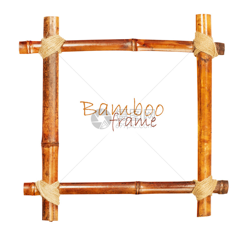 竹竹框热带树干棕榈木板控制板菜单椰子椰树叶子绳索图片