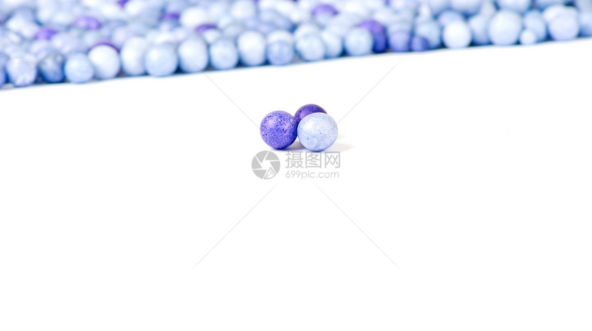 一个蓝色和两个紫色的小珍珠水晶宝石礼物宝藏艺术项链手工业爱好收藏吊坠图片