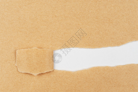 撕纸纸空白框架白色黄色损害古董床单包装纸棕色勘探背景图片