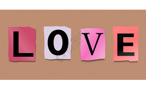 爱的概念崇拜打印友谊字母幸福插图压痛杂志情感热情背景图片