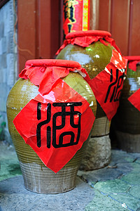 中国葡萄酒罐陶器陶瓷历史历史性古董黏土饮料武馆水壶制品背景