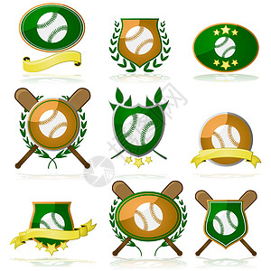 棒球棒球徽章背景图片