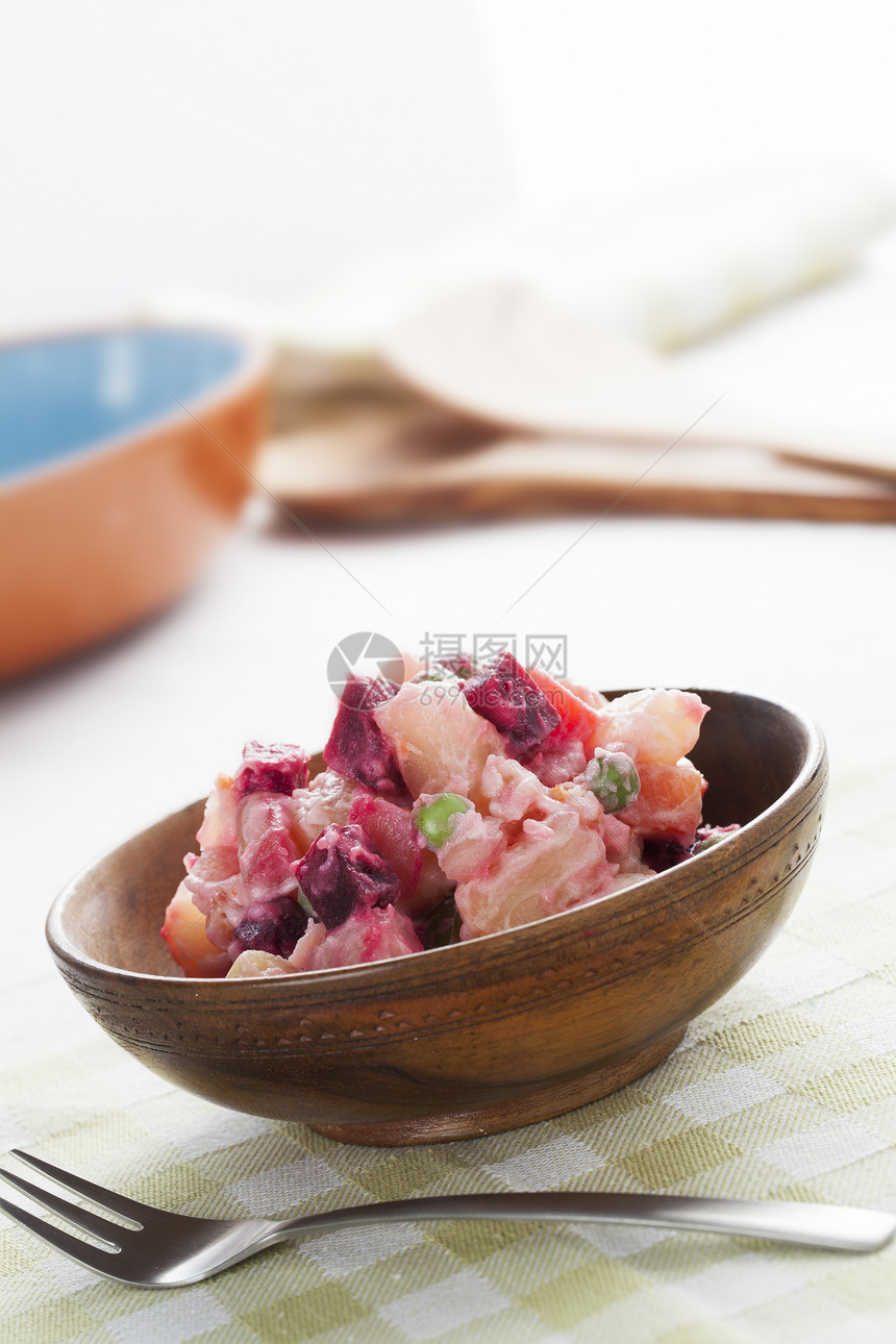 海地马铃薯沙拉营养食物蔬菜摄影美食沙拉酱土豆沙拉图片