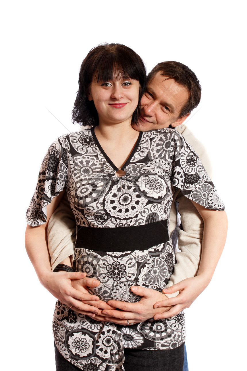 幸福家庭工作室女士女性夫妻已婚女孩男人父母身体腹部图片