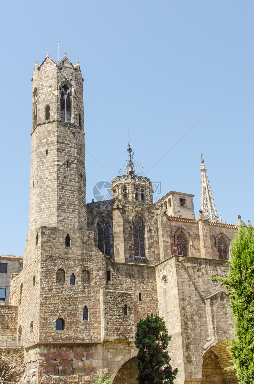 马德里哥特克区大教堂塔台图片