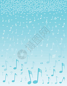 次中音号下雨音乐低音标签短句符号插图钢琴高音艺术绘画音符插画