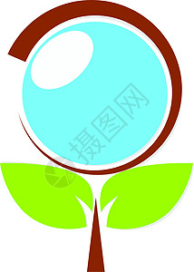 自然符号图解环境地球树叶叶子植物插图绿色活力世界背景图片