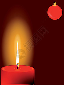 圣诞节蜡烛火焰红色插图燃烧玩具季节性背景图片