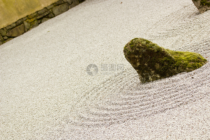 石头园岩石石头樱花植物艺术寺庙佛教徒苔藓花园图片